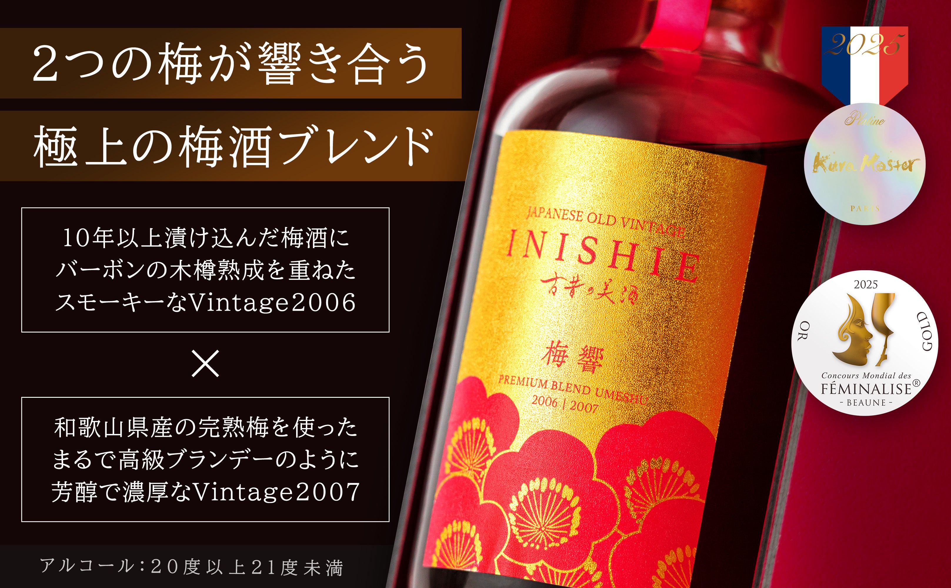 Long-aged blended plum wine 